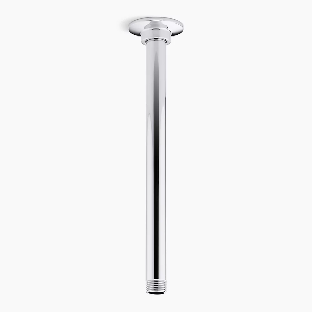 kohler 12" ceiling-mount single-function rainhead arm and flange