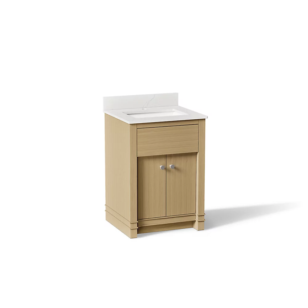 kohler Alouette™24" bathroom vanity cabinet with sink and quartz top