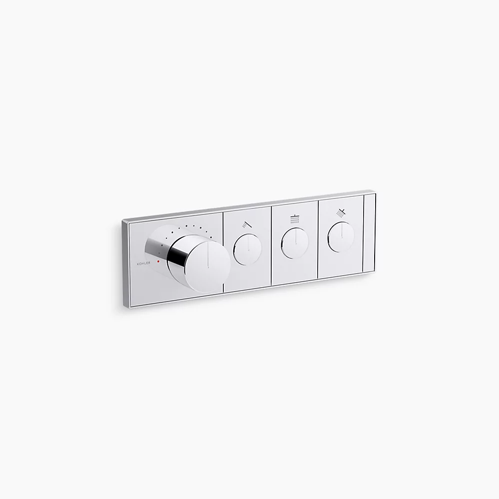 kohler Anthem®Three-outlet recessed mechanical thermostatic valve control