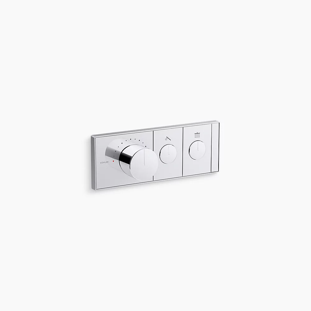 kohler Anthem®Two-outlet recessed mechanical thermostatic valve control