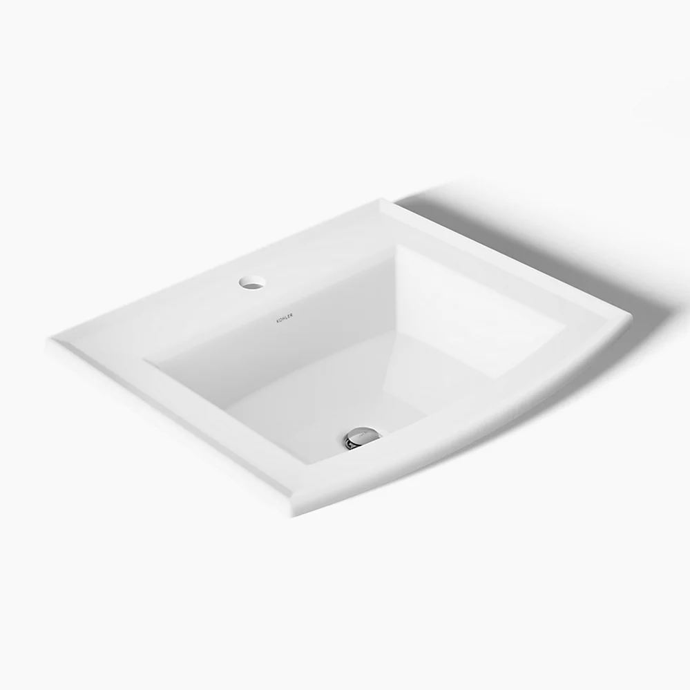 kohler Archer®22-3/4" rectangular drop-in bathroom sink