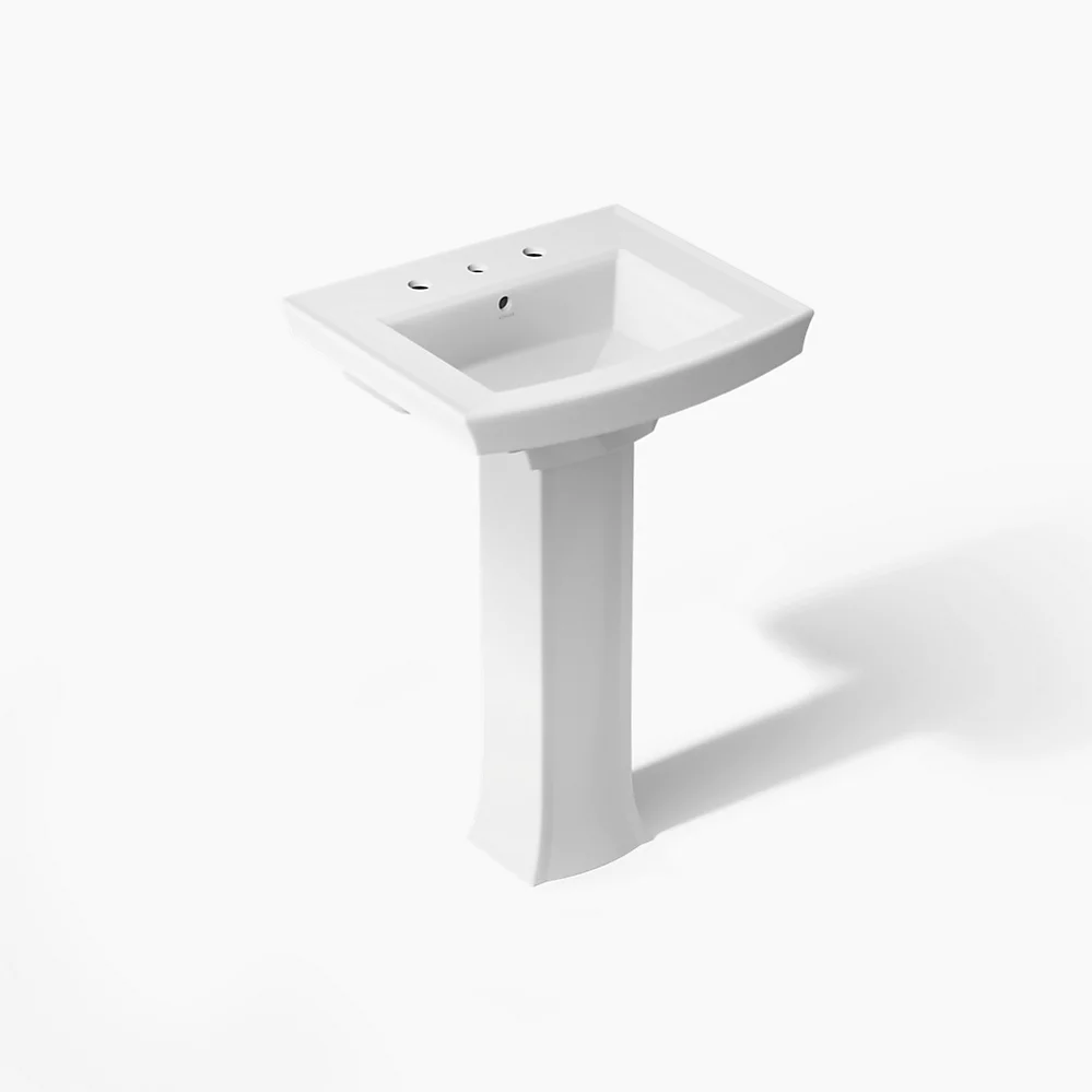 kohler Archer®24" rectangular pedestal bathroom sink