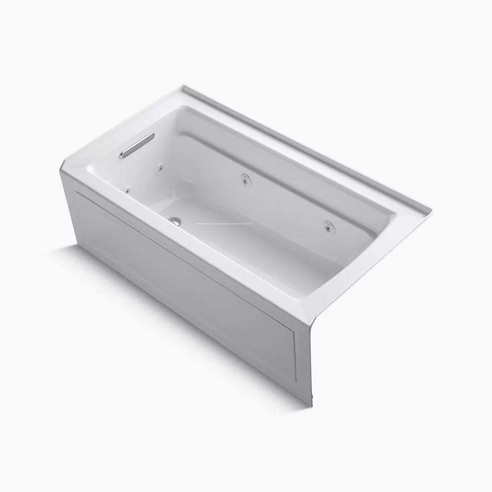 kohler Archer®60" x 32" alcove whirlpool bath left drain