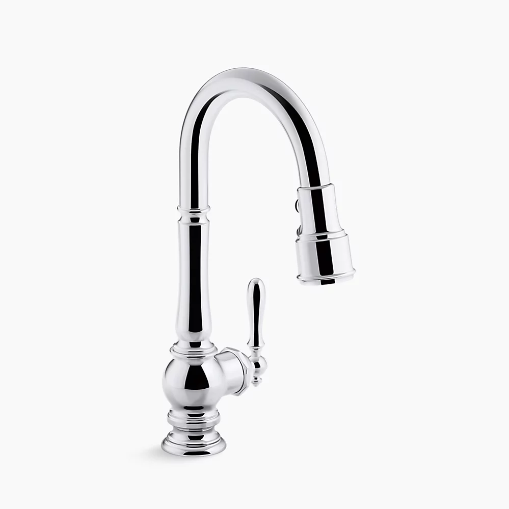 kohler Artifacts®Pull-down kitchen sink faucet with three-function sprayhead