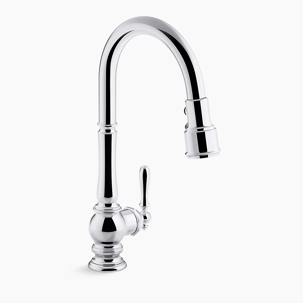 kohler Artifacts®Pull-down kitchen sink faucet with three-function sprayhead