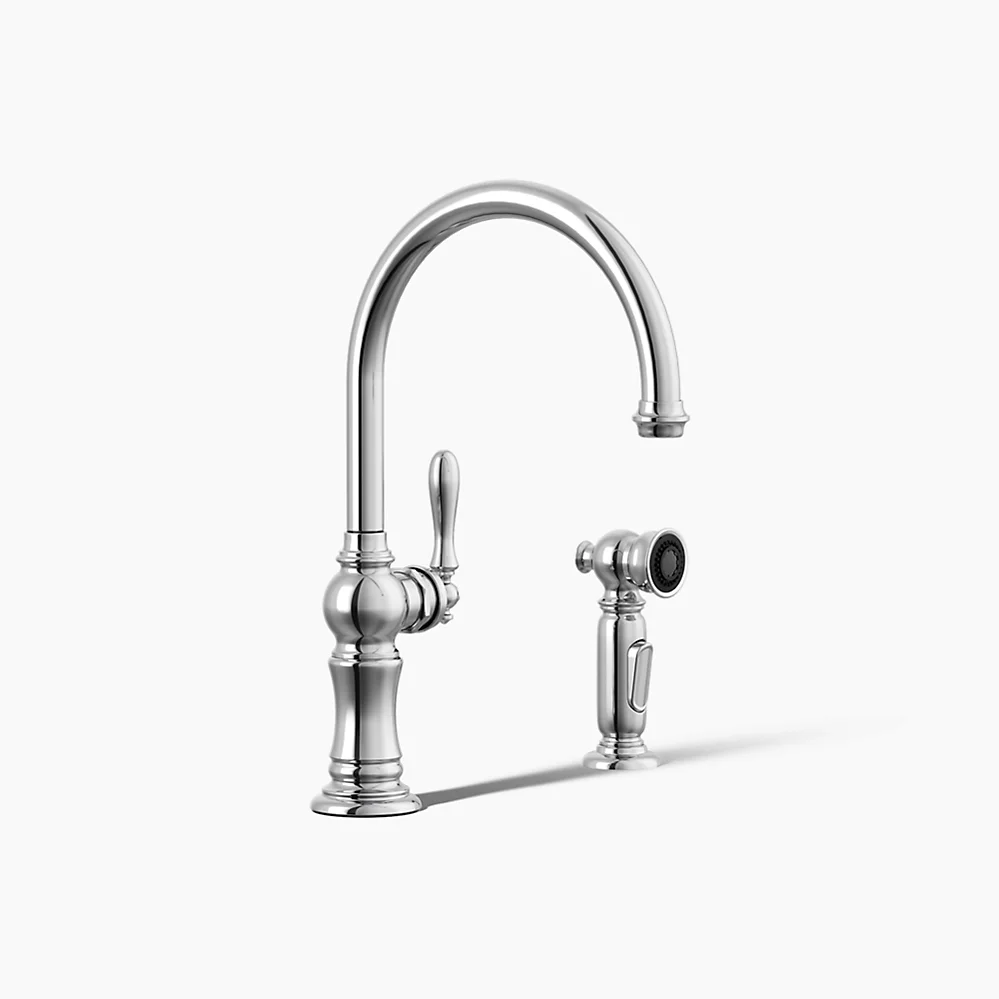 kohler Artifacts®Single-handle kitchen sink faucet with two-function sprayhead