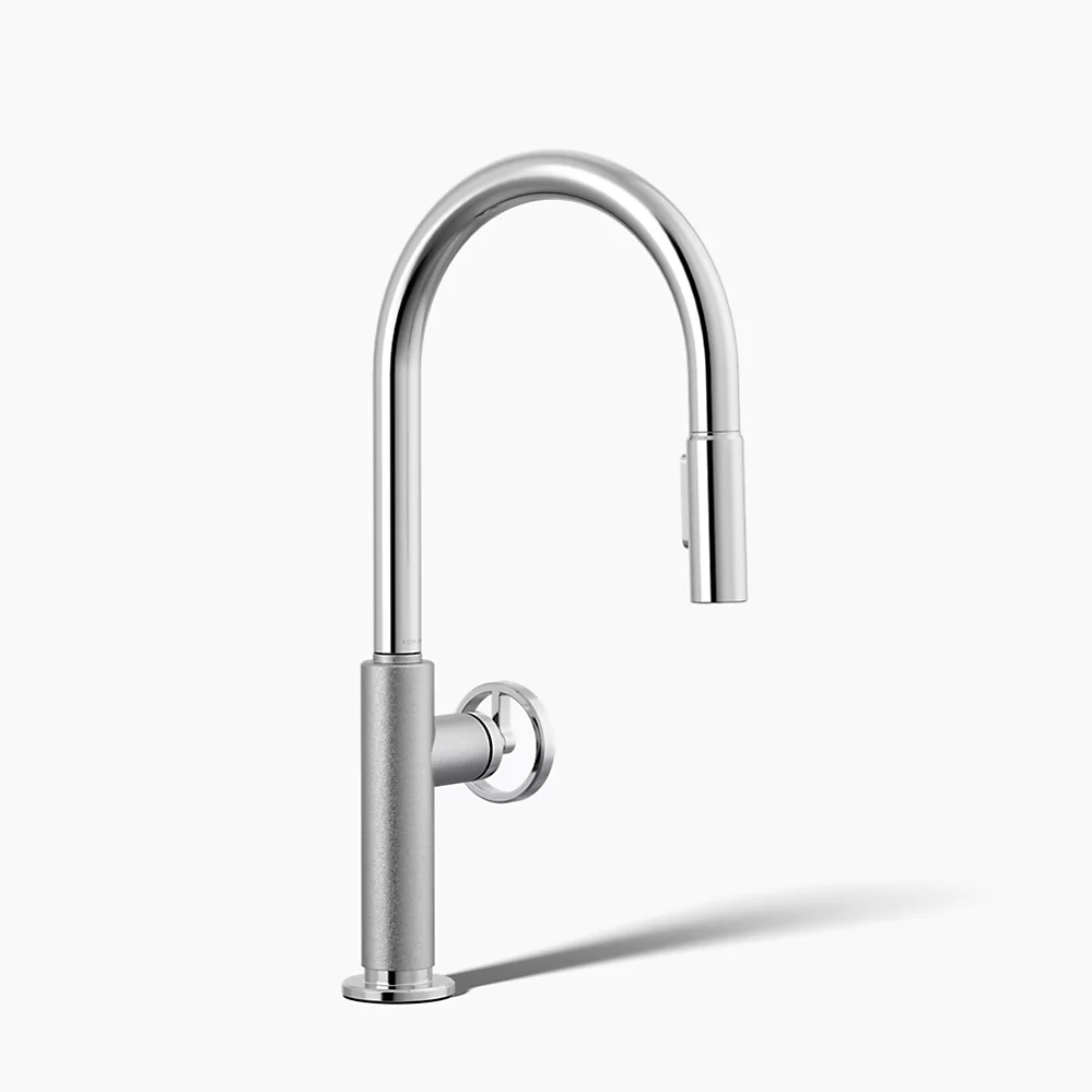 kohler Billet™Pull-down kitchen sink faucet with two-function sprayhead