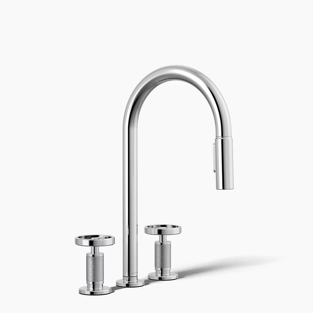 kohler Billet™Pull-down kitchen sink faucet with two-function sprayhead