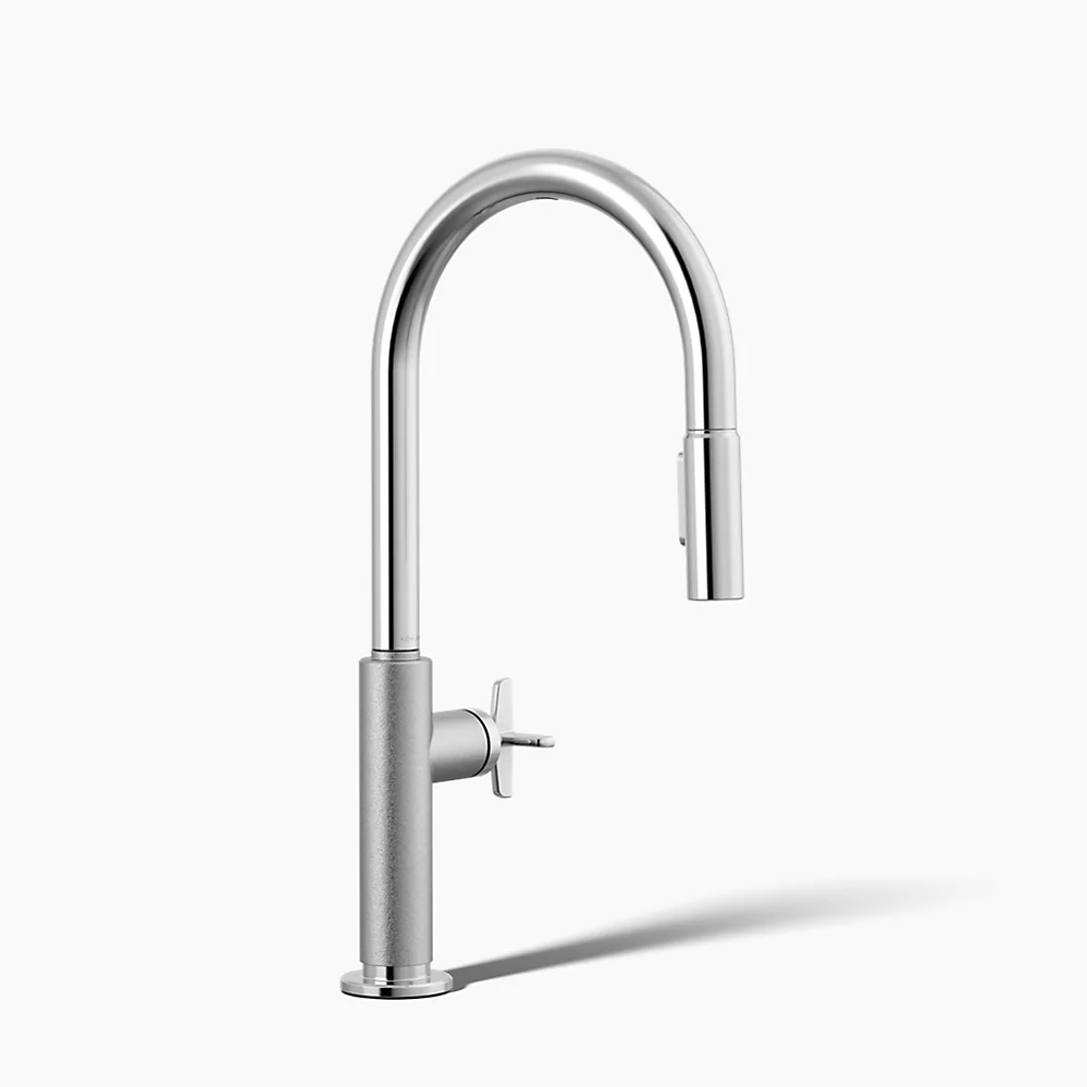 kohler Billet™Pull-down kitchen sink faucet with two-function sprayhead