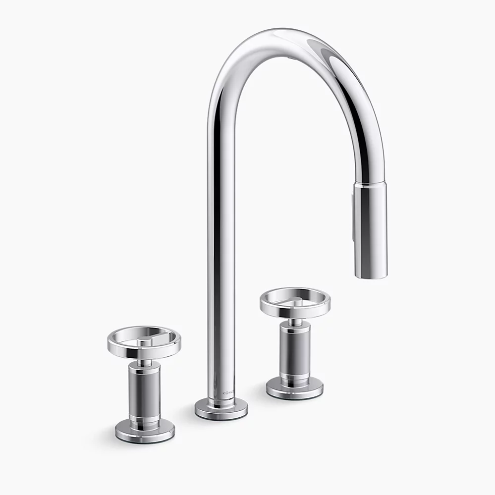 kohler Billet™Touchless pull-down kitchen sink faucet with two-function sprayhead