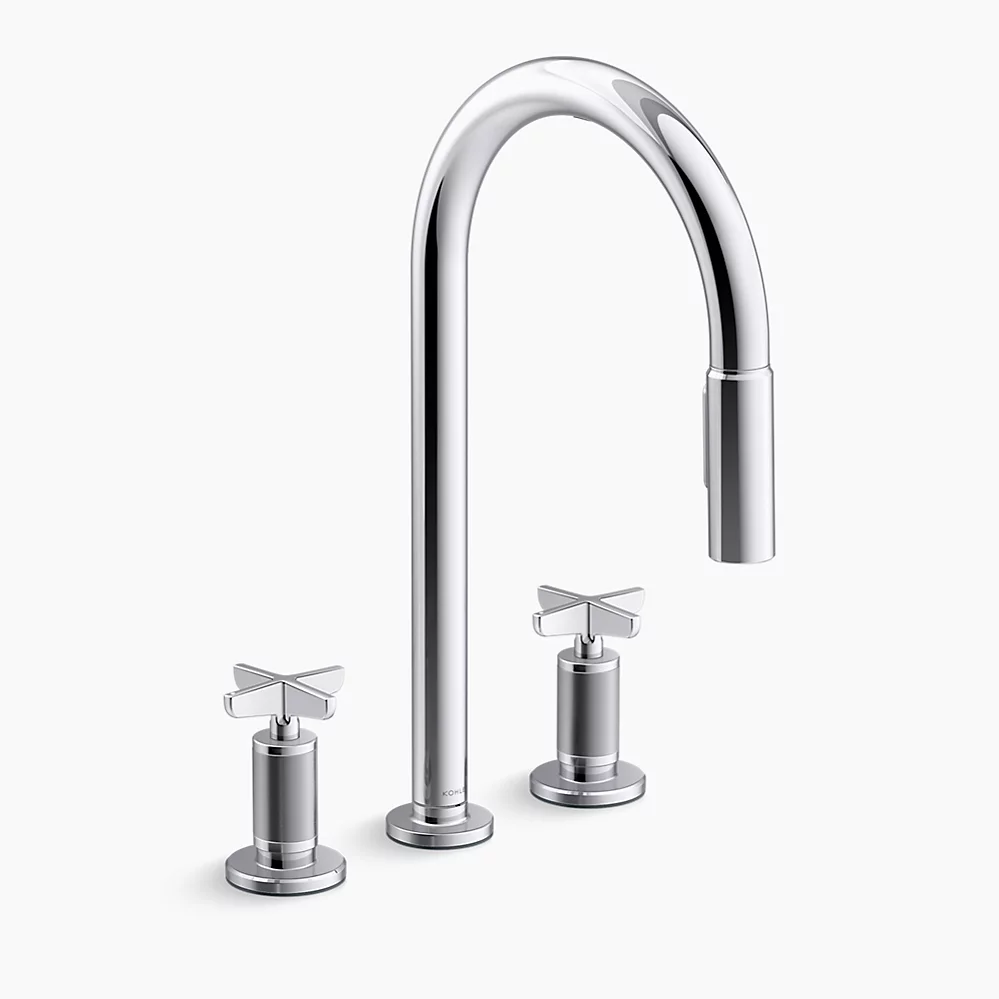 kohler Billet™Touchless pull-down kitchen sink faucet with two-function sprayhead