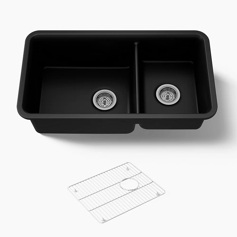 kohler Cairn®33-1/2" undermount double-bowl kitchen sink