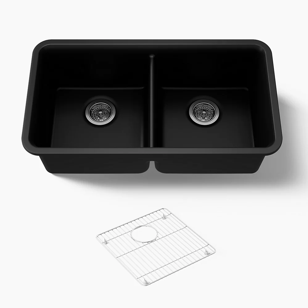kohler Cairn®33-1/2" undermount double-bowl kitchen sink