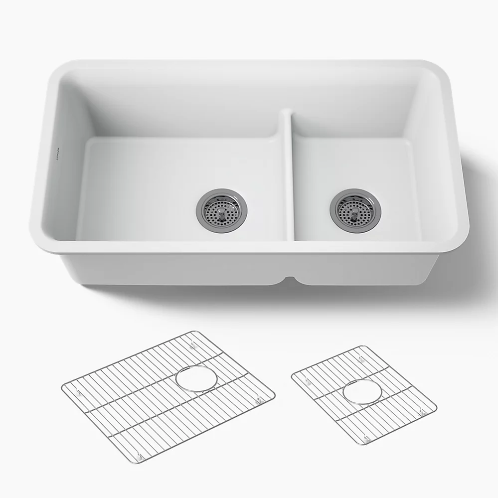 kohler Cairn®Smart Divide® 33-1/2" undermount double-bowl kitchen sink