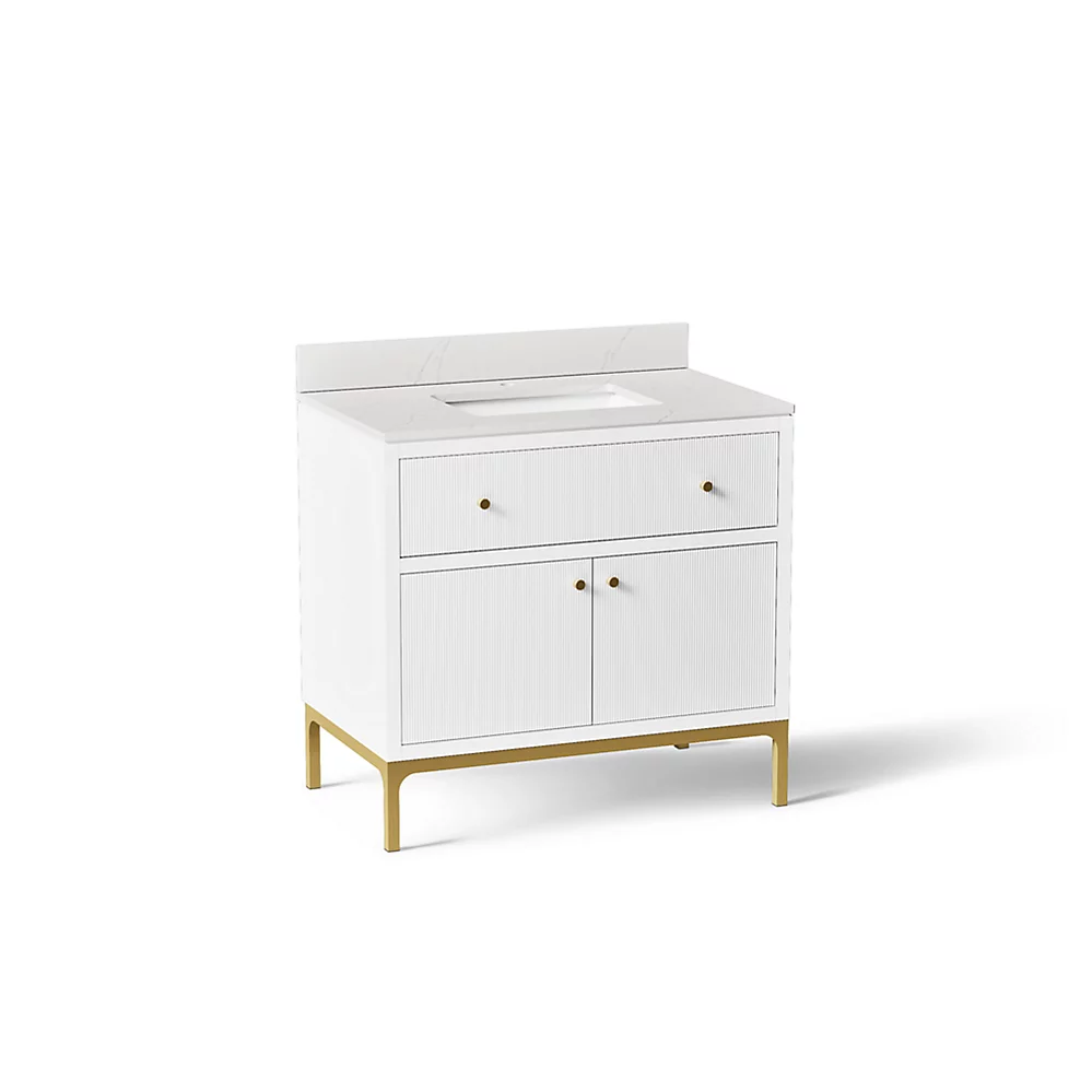 kohler Calpa™36" bathroom vanity cabinet with sink and quartz top