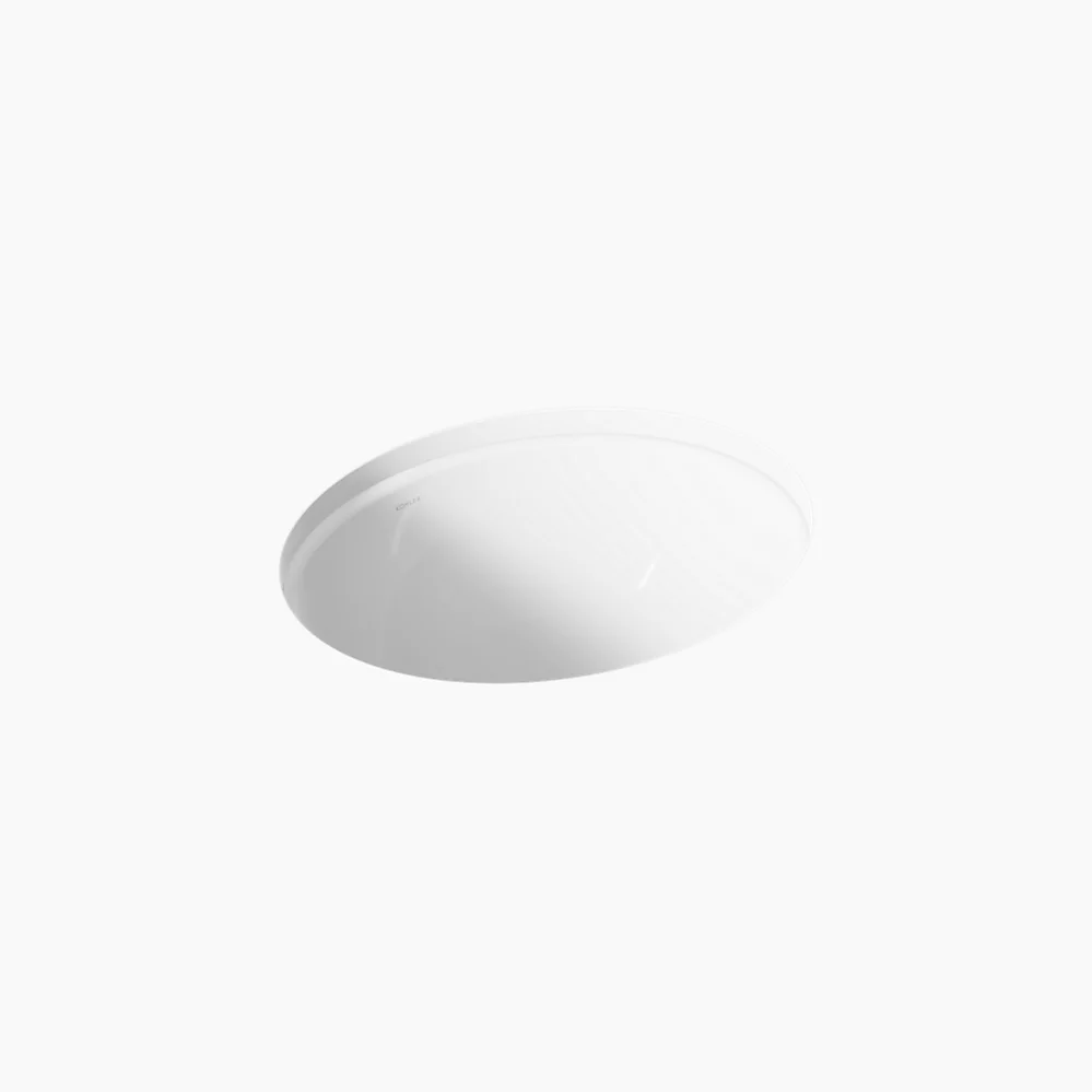 kohler Caxton®19-1/4" oval undermount bathroom sink no overflow