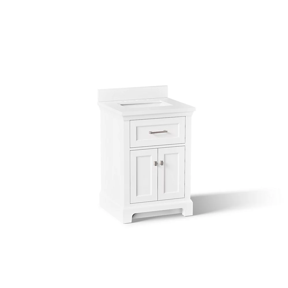 kohler Charlemont™24" bathroom vanity cabinet with sink and quartz top