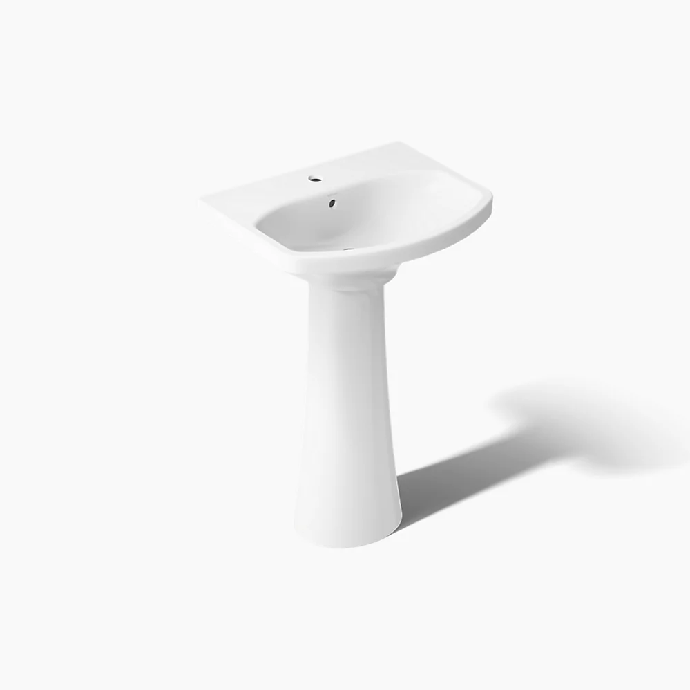 kohler Cimarron®22-3/4" rectangular pedestal bathroom sink