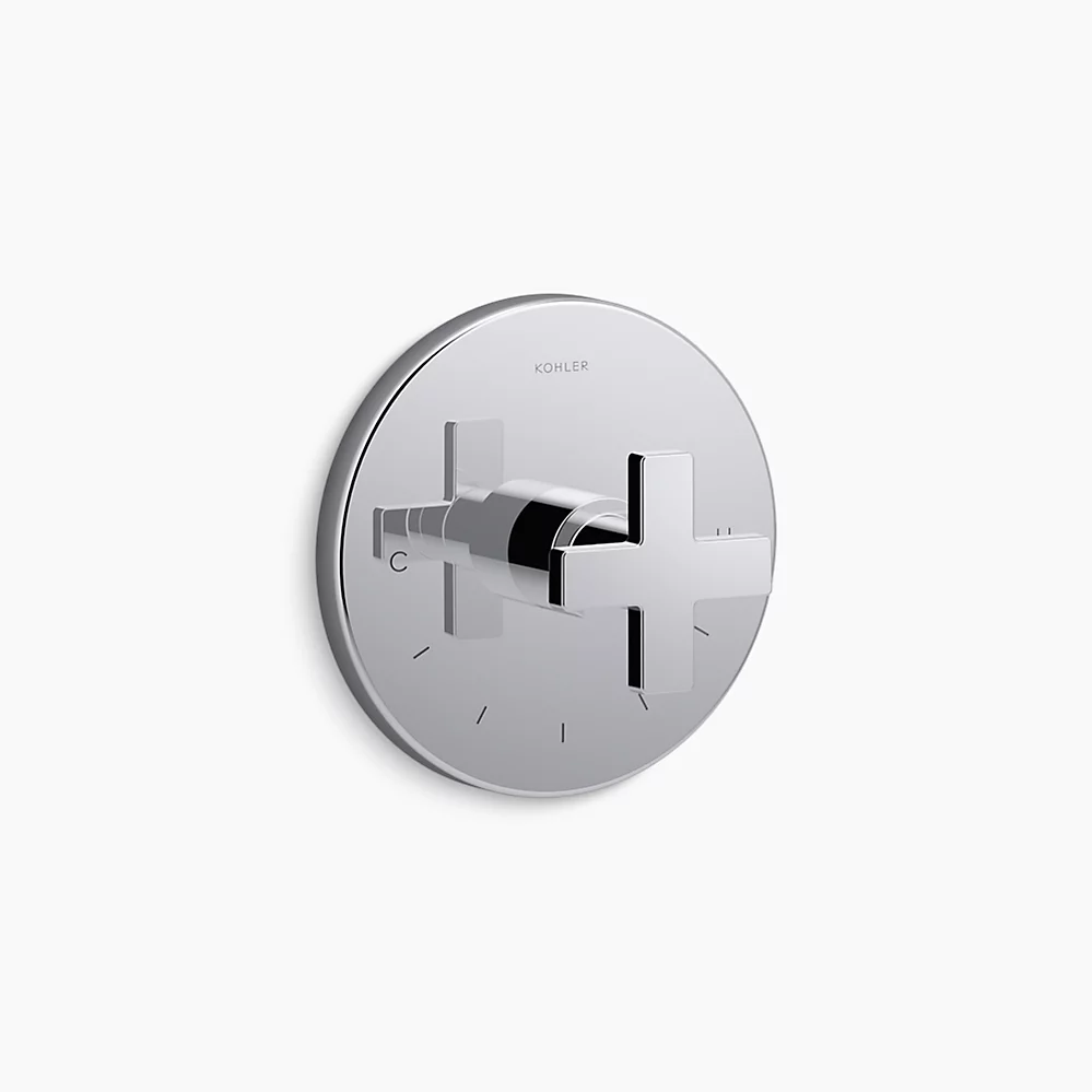 kohler Composed®MasterShower® temperature control valve trim with cross handle