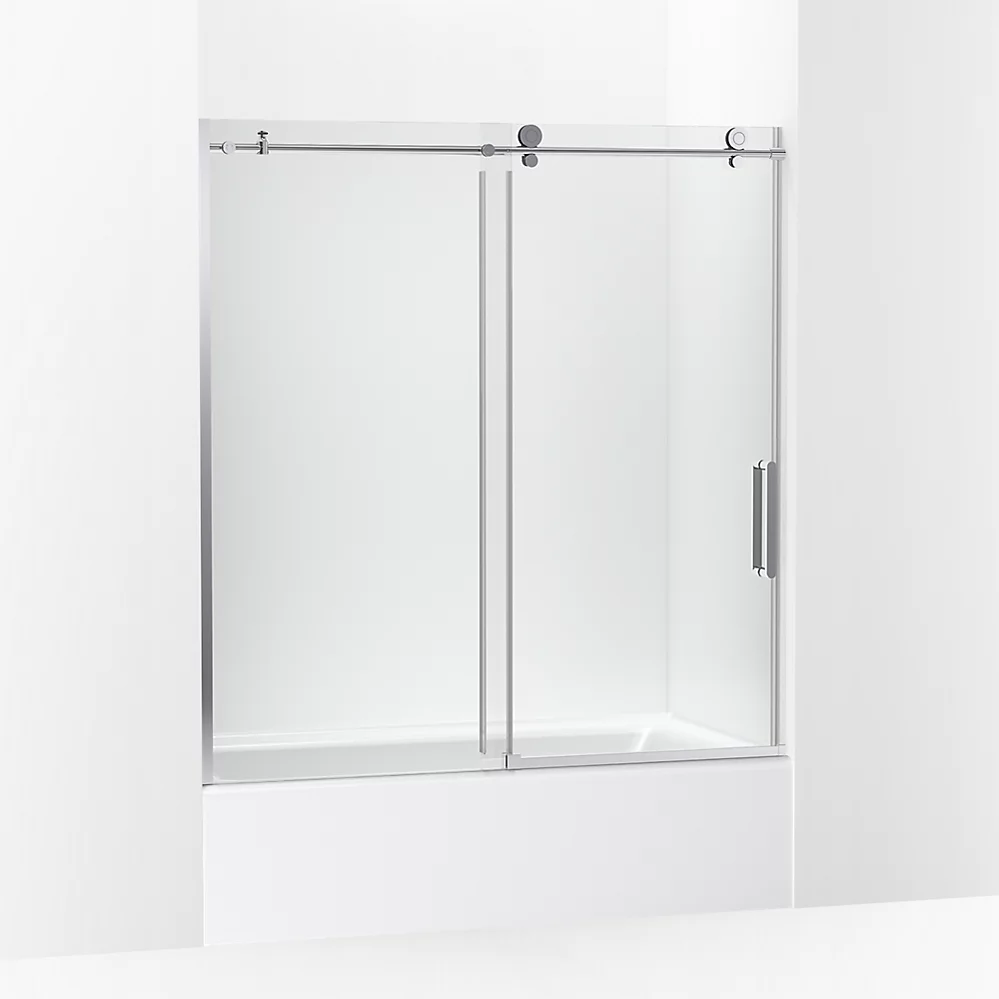 kohler Composed™62" H sliding bath door with 3/8"-thick glass
