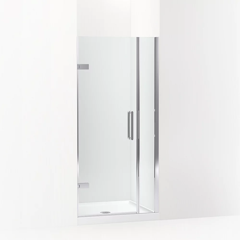kohler Composed™Frameless pivot shower door 71-9/16" H x 33-5/8 - 34-3/8" W with 3/8" thick Crystal Clear glass