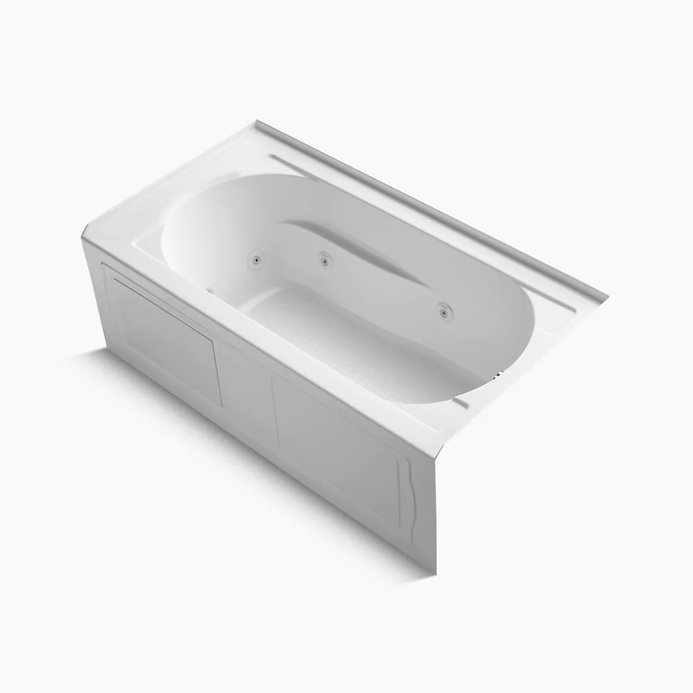 kohler Devonshire®60" x 32" alcove whirlpool bath right drain
