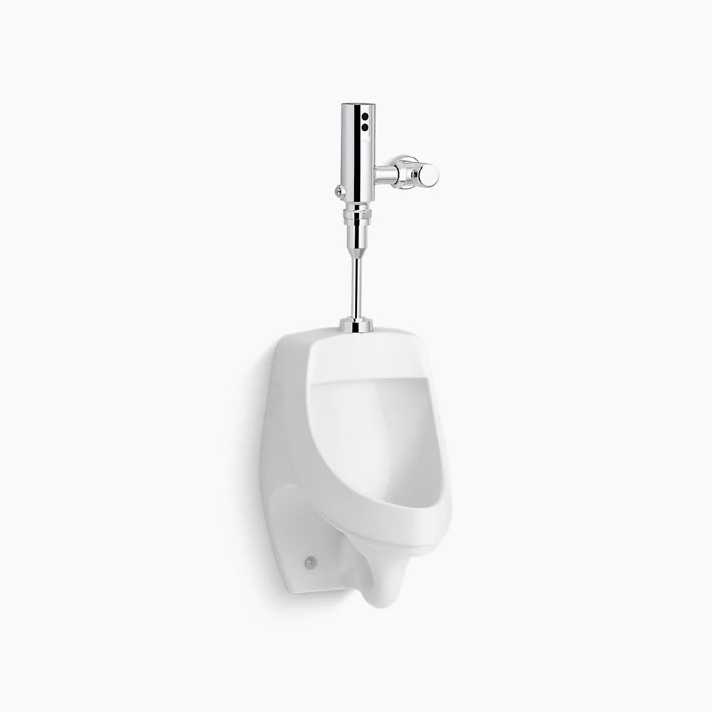 kohler Dexter™High-efficiency urinal with Mach® Tripoint® touchless DC 0.5 gpf flushometer