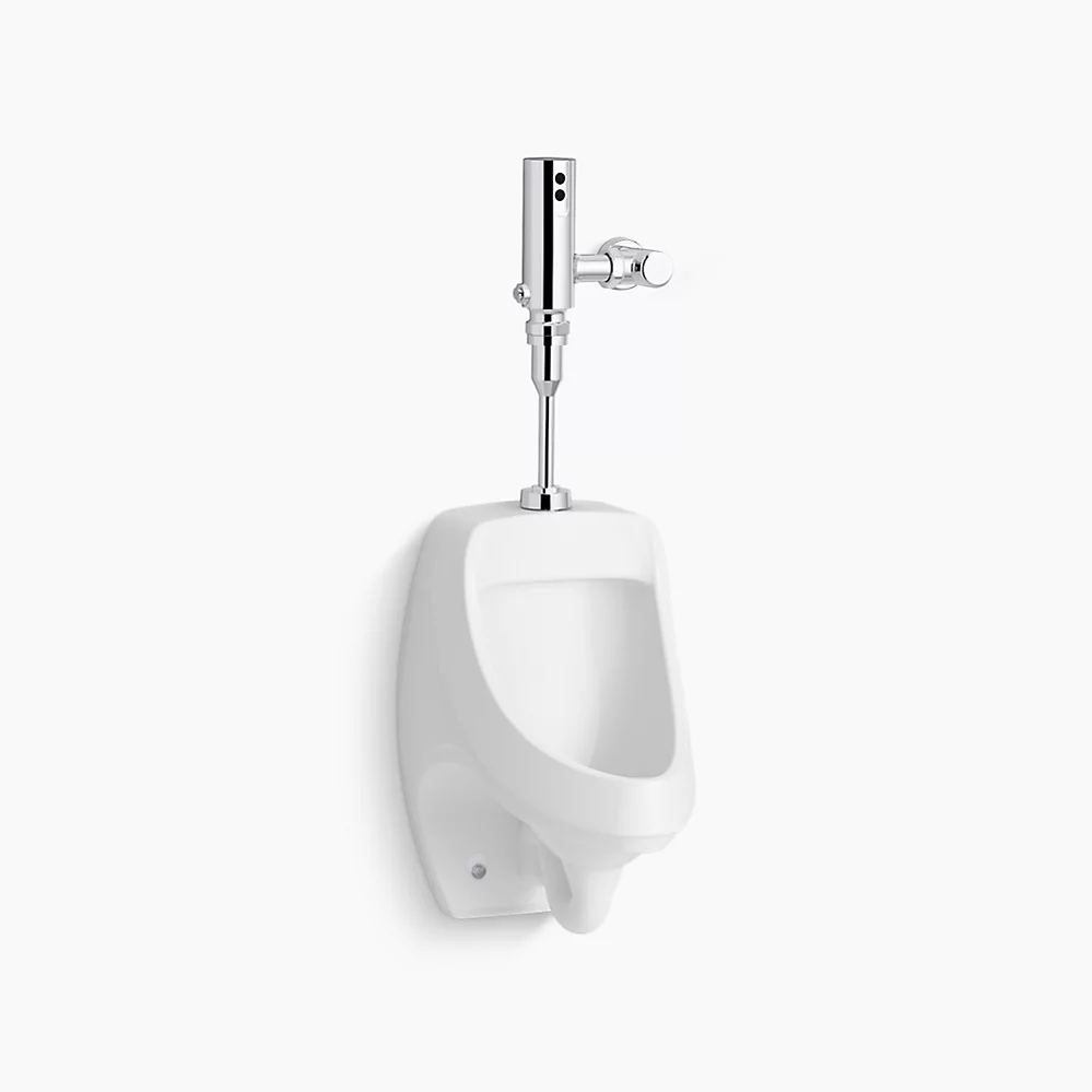 kohler Dexter™High-efficiency urinal with Mach® Tripoint® touchless DC 0.125 gpf flushometer