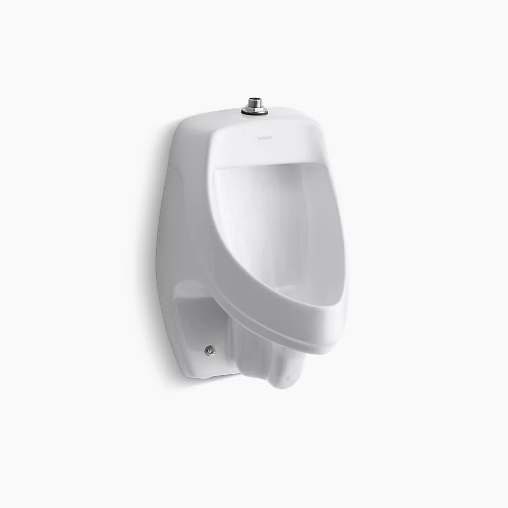 kohler Dexter™Siphon-jet wall-mount 0.5 or 1.0 gpf urinal with top spud antimicrobial
