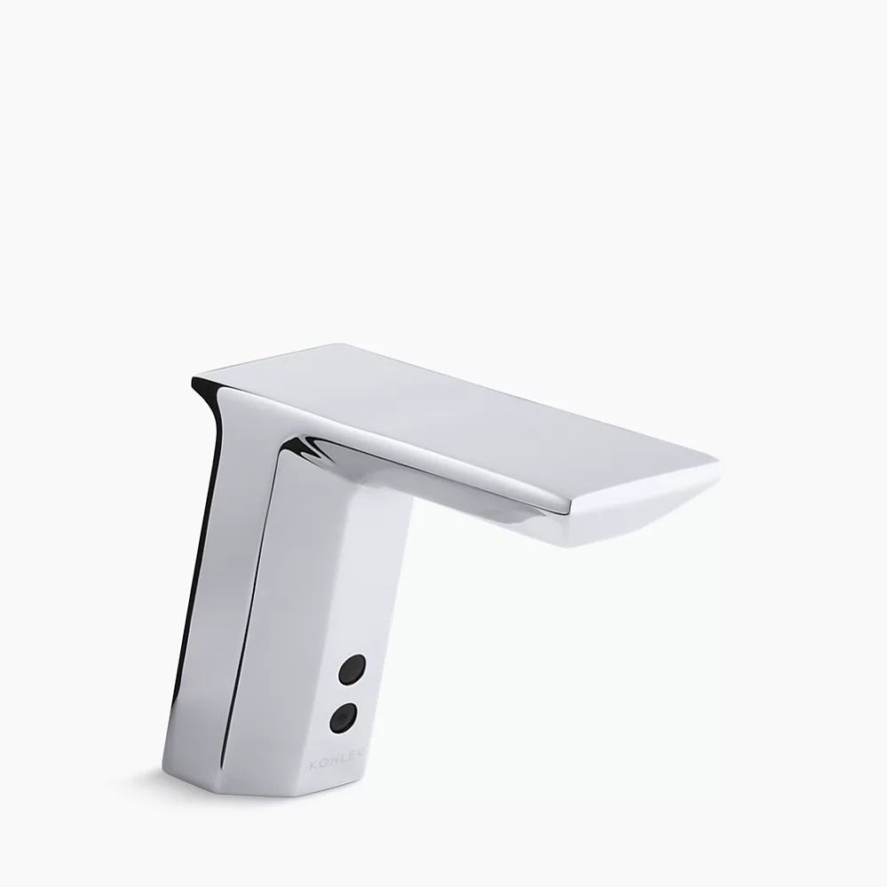 kohler GeometricTouchless single-hole lavatory faucet with Insight™ sensor technology and temperature mixer AC-powered 0.5 gpm