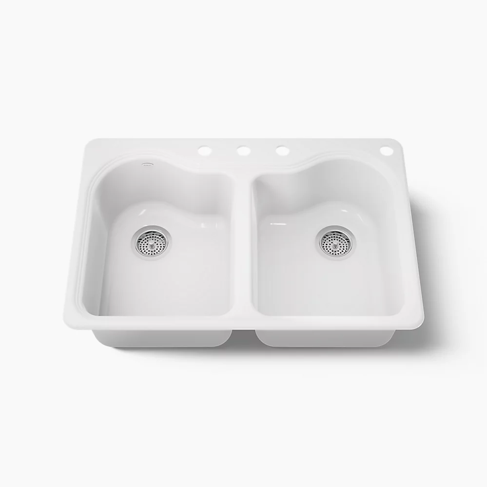 kohler Hartland®33" top-mount double-bowl kitchen sink