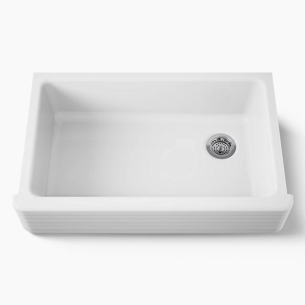 kohler Hayridge® Whitehaven®35-11/16" undermount single-bowl farmhouse kitchen sink