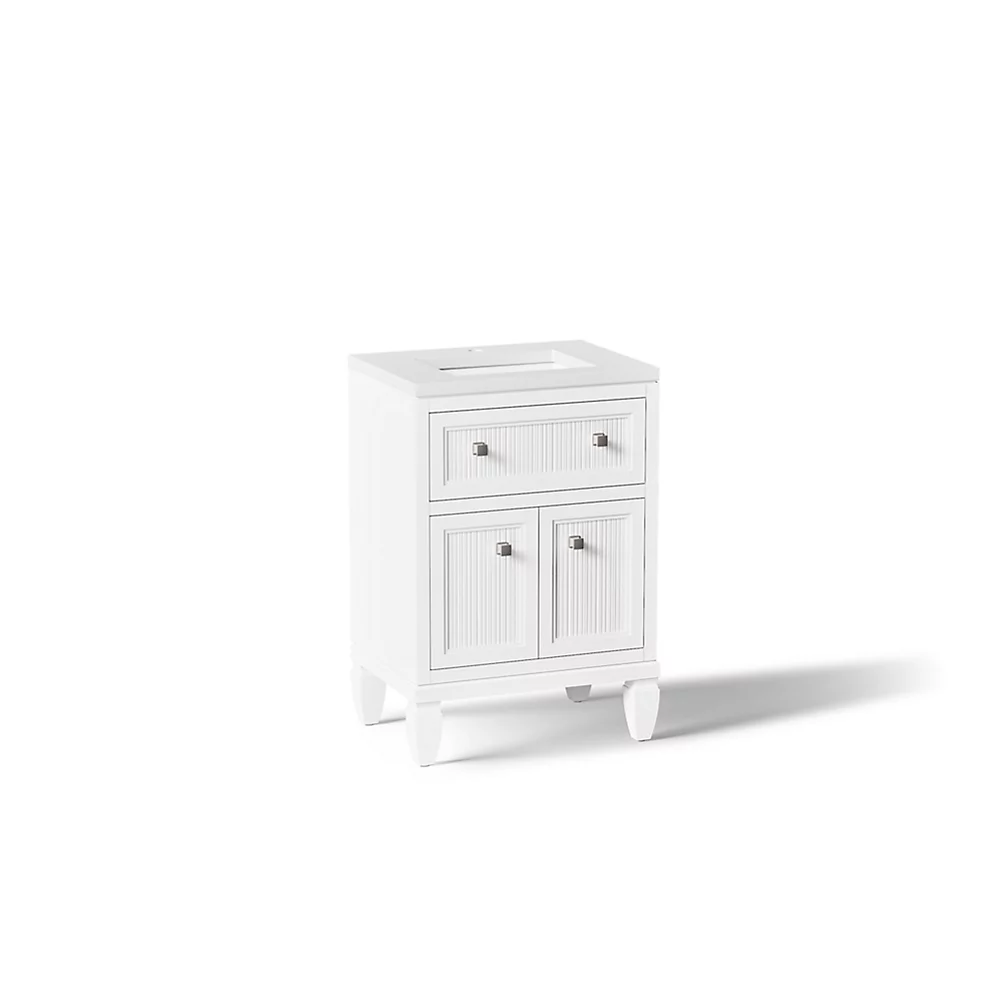 kohler Hearthaven®24" bathroom vanity cabinet with sink and quartz top