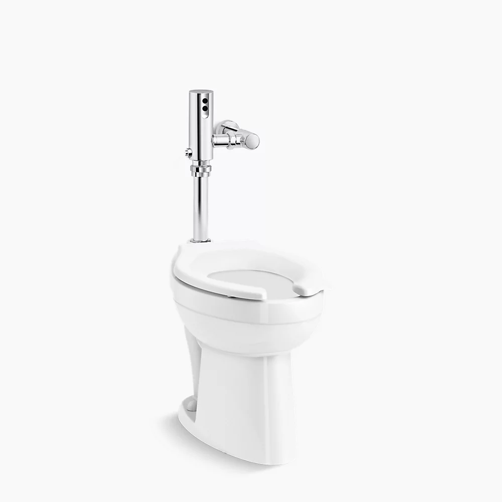 kohler Highcliff™ UltraCommercial toilet with Mach® Tripoint® touchless 1.28 gpf HES-powered flushometer