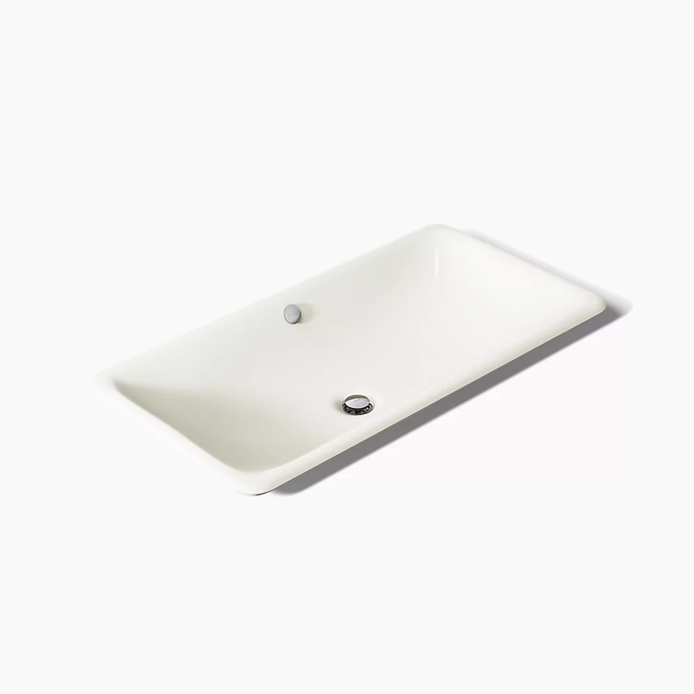 kohler Iron Plains®30" rectangular drop-in/undermount/vessel bathroom sink with Biscuit painted underside