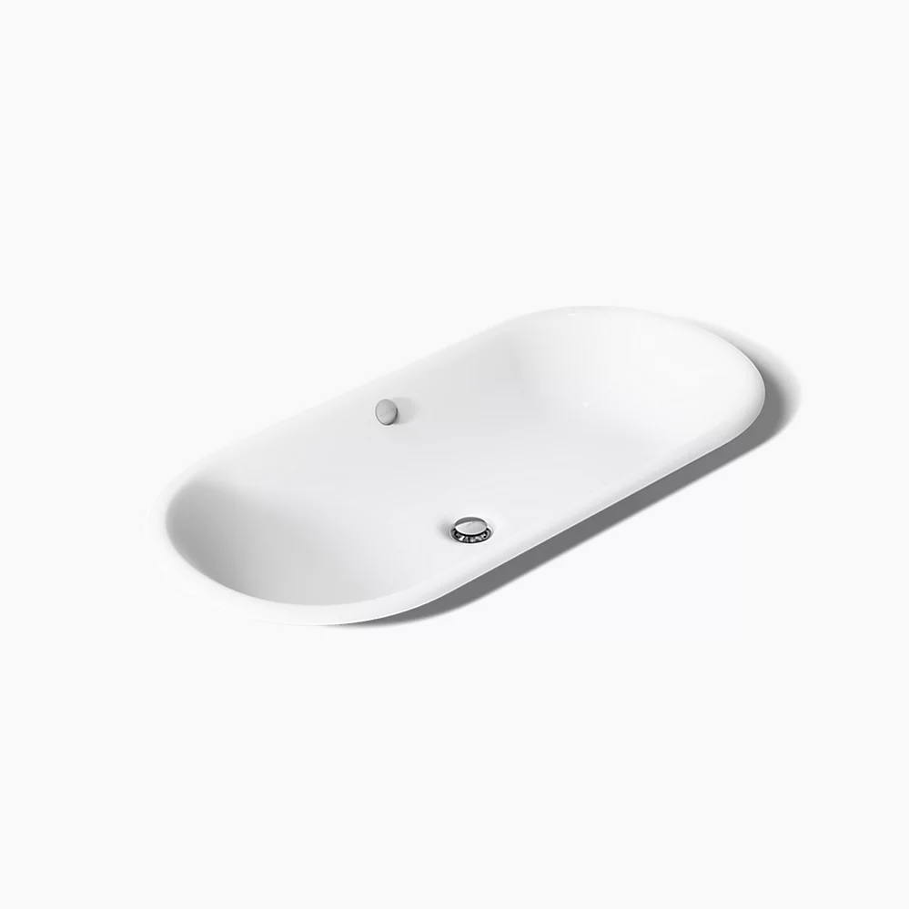 kohler Iron Plains®33" oval drop-in/undermount/vessel bathroom sink with Iron Black painted underside