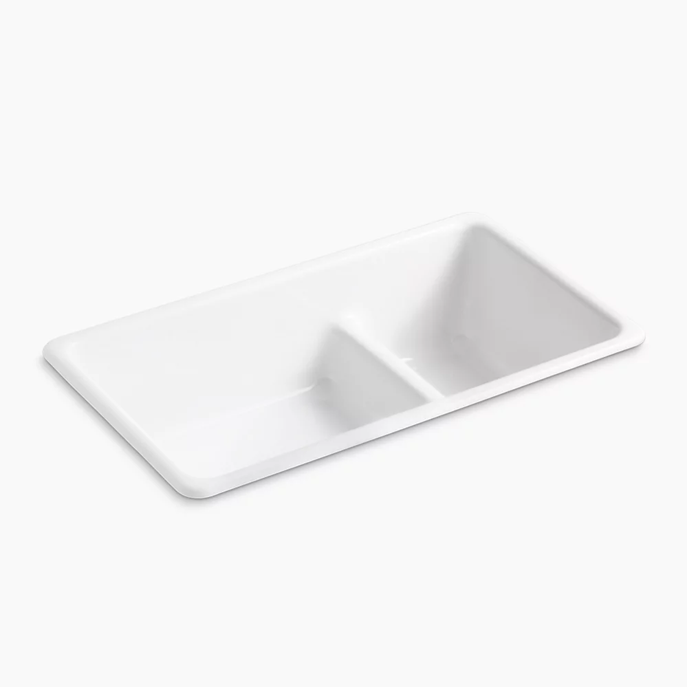 kohler Iron/Tones®Smart Divide® 33" top-/undermount double-bowl kitchen sink