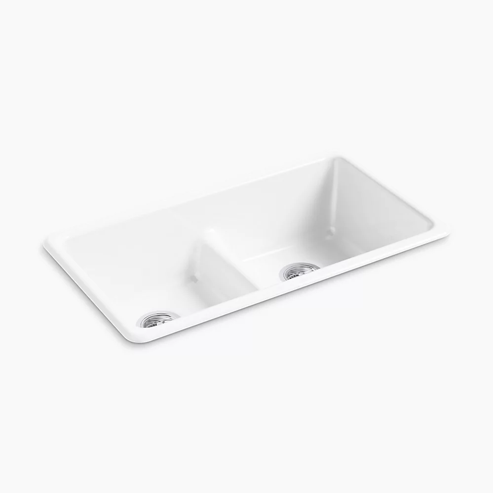 kohler Iron/Tones®Smart Divide® 33" top-/undermount double-bowl kitchen sink