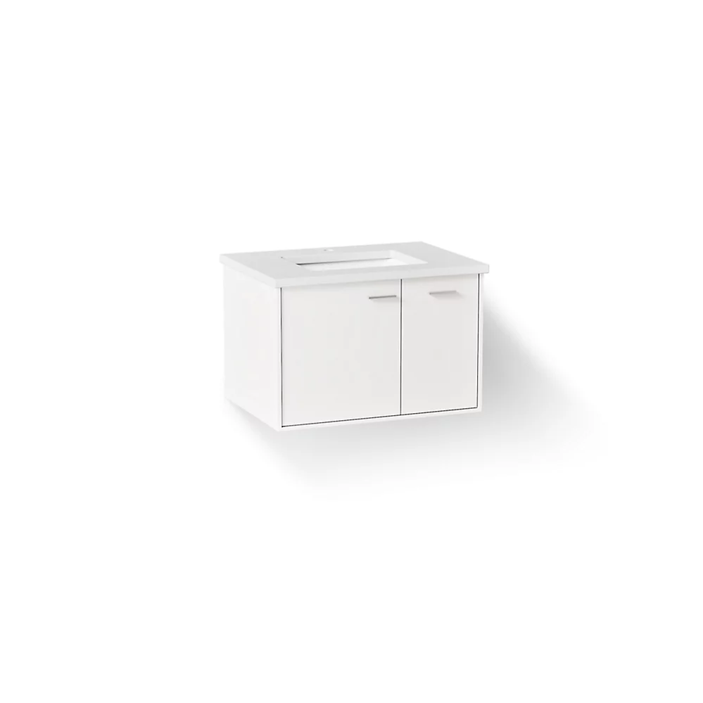 kohler Jute®31" wall-hung bathroom vanity cabinet with sink and quartz top