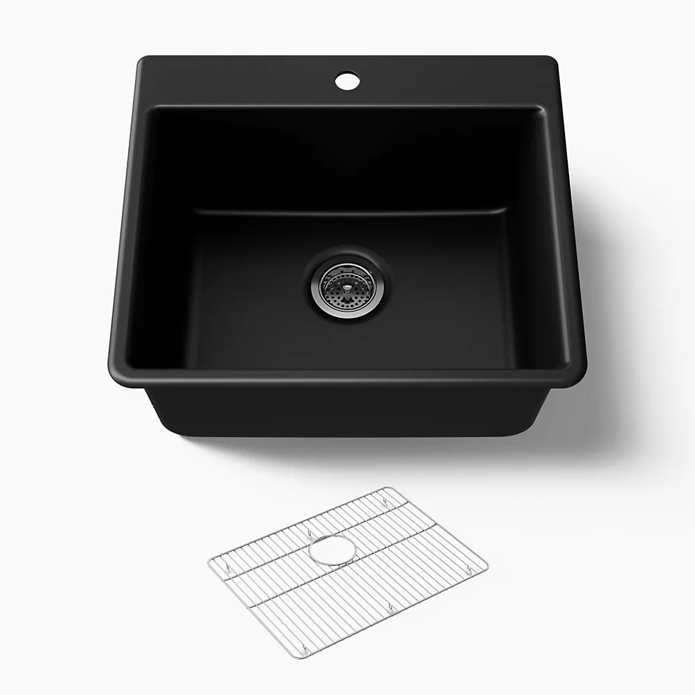 kohler Kennon®25" top-/undermount single-bowl kitchen sink