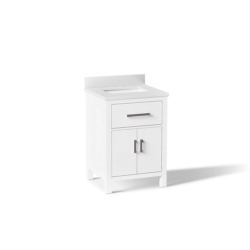 kohler Kresla®24" bathroom vanity cabinet with sink and quartz top