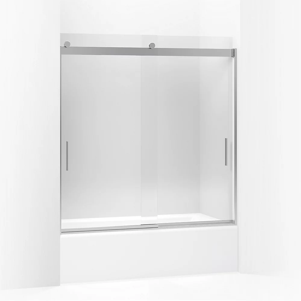 kohler Levity®62" H sliding bath door with 1/4"-thick glass
