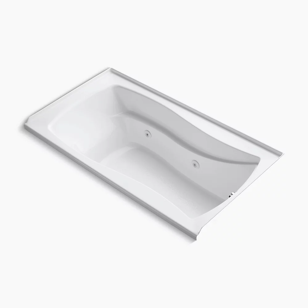 kohler Mariposa®66" x 35-7/8" alcove whirlpool bath with Bask® heated surface integral flange and right-hand drain