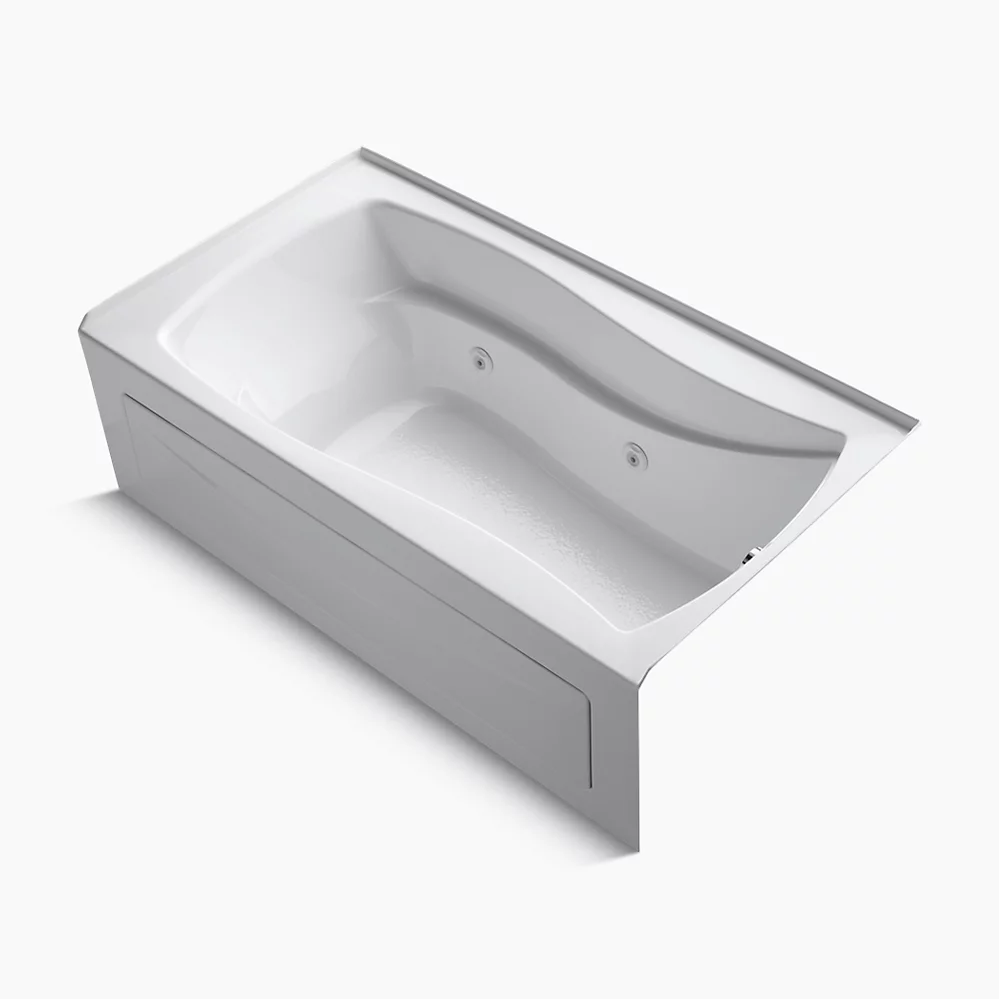 kohler Mariposa®66" x 36" alcove whirlpool bath with Bask® heated surface right drain