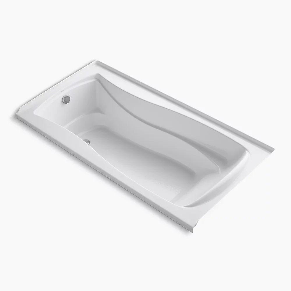 kohler Mariposa®72" x 36" alcove Heated BubbleMassage™ air bath with Bask® heated surface left drain