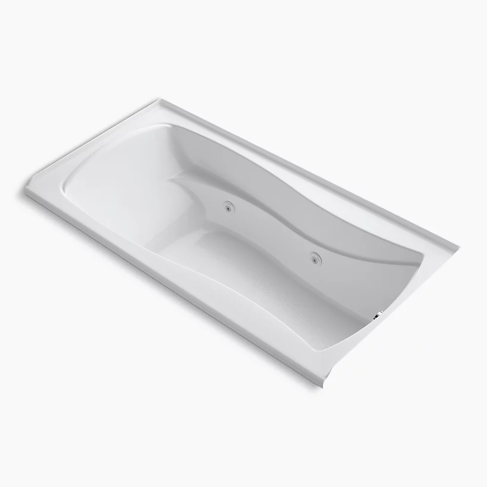 kohler Mariposa®72" x 36" alcove heated whirlpool bath right drain