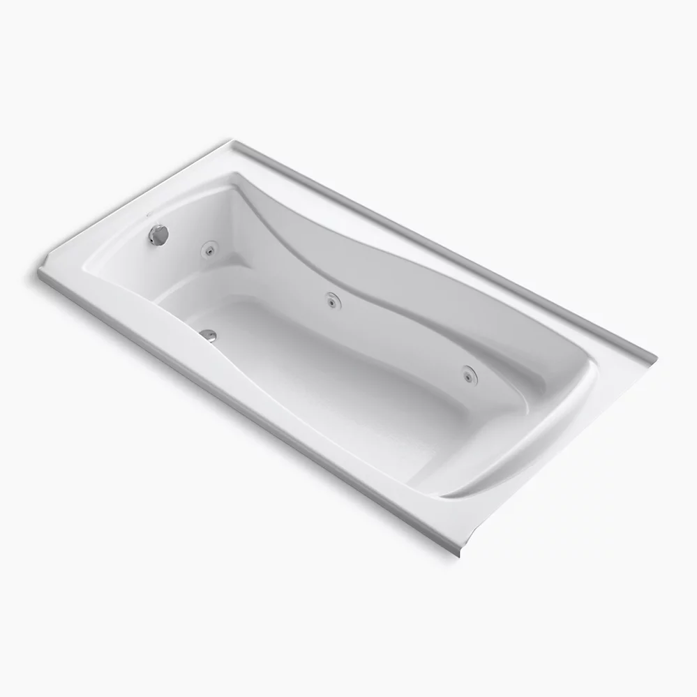 kohler Mariposa®72" x 36" alcove whirlpool bath with Bask® heated surface left drain