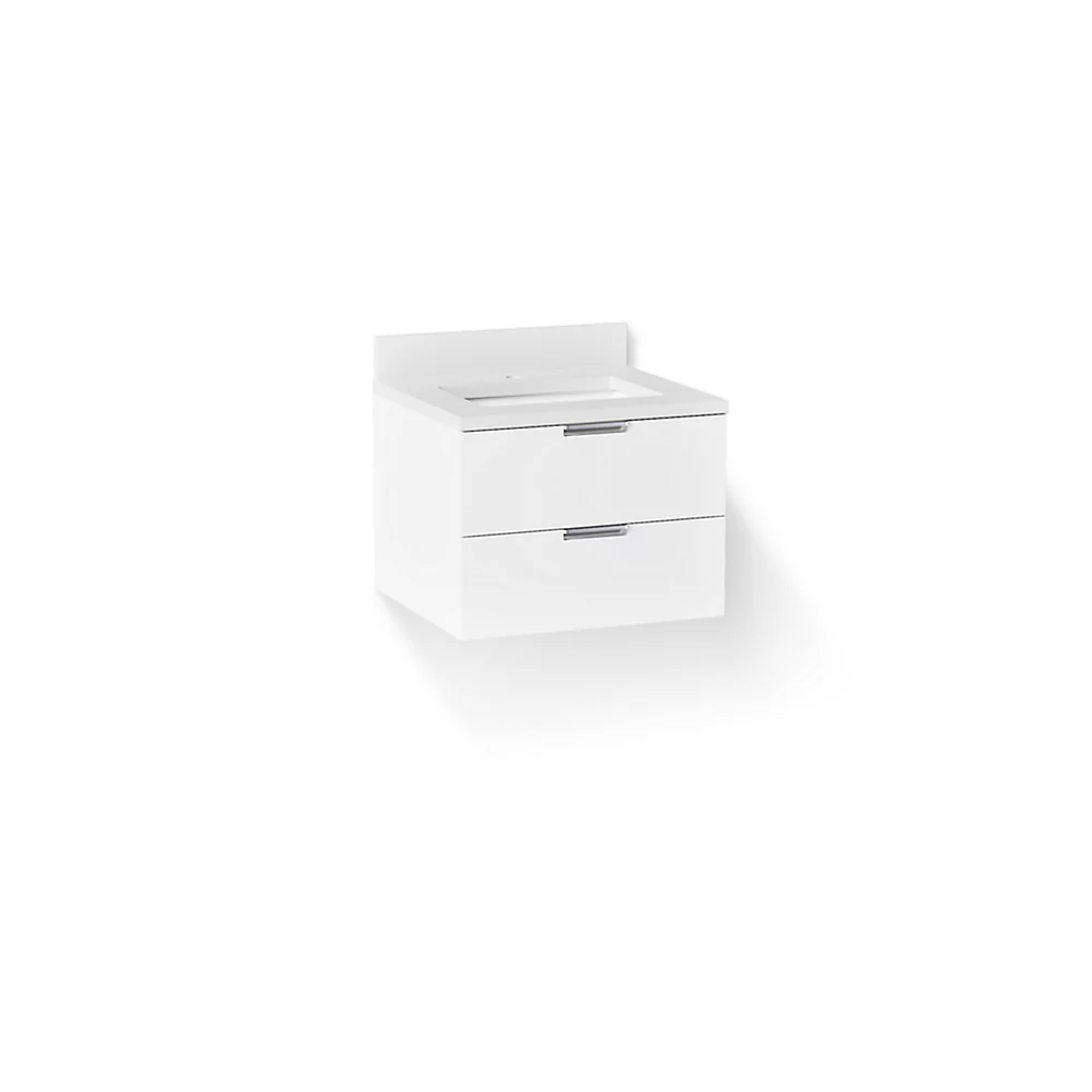 kohler Maxstow™24" wall-hung bathroom vanity cabinet with sink and quartz top