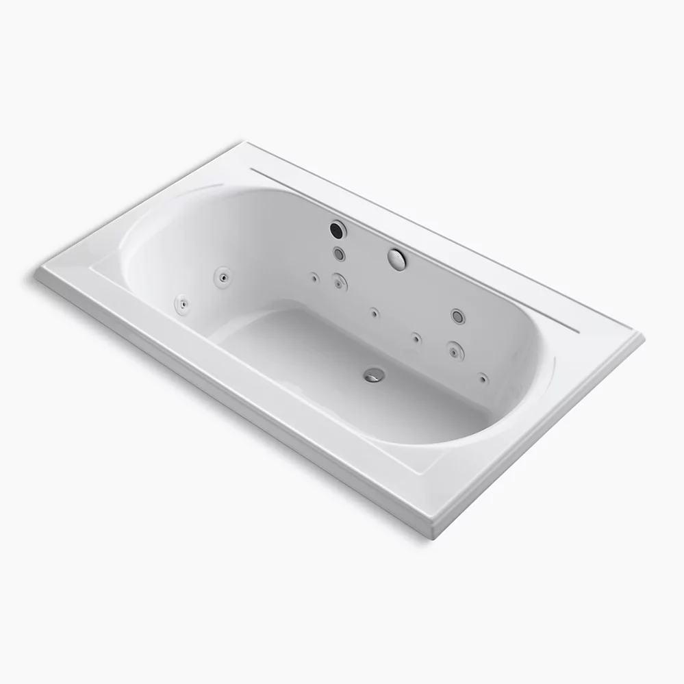 kohler Memoirs®72" x 42" drop-in Effervescence whirlpool bath