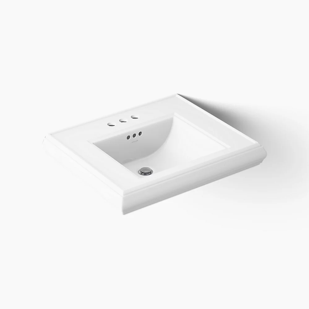 kohler Memoirs®Pedestal/console table bathroom sink basin with 4" centerset faucet holes